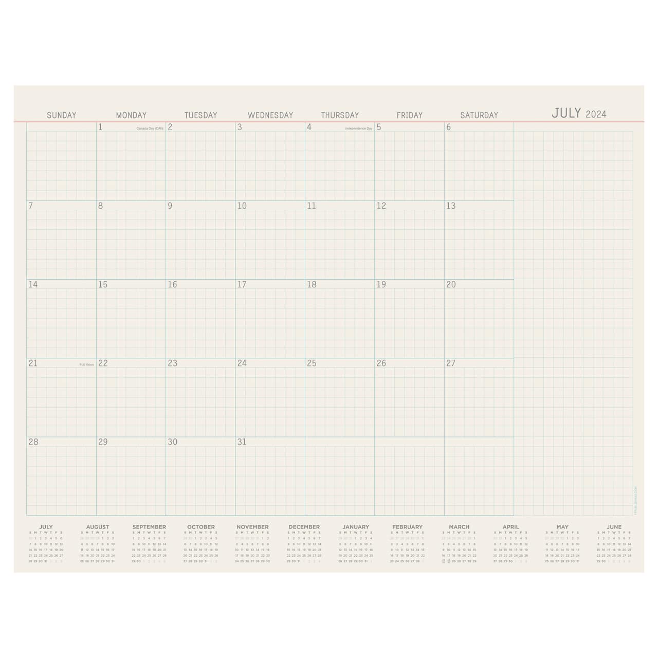 TF Publishing 2024-2025 Large Vintage Professional Desk Pad Calendar